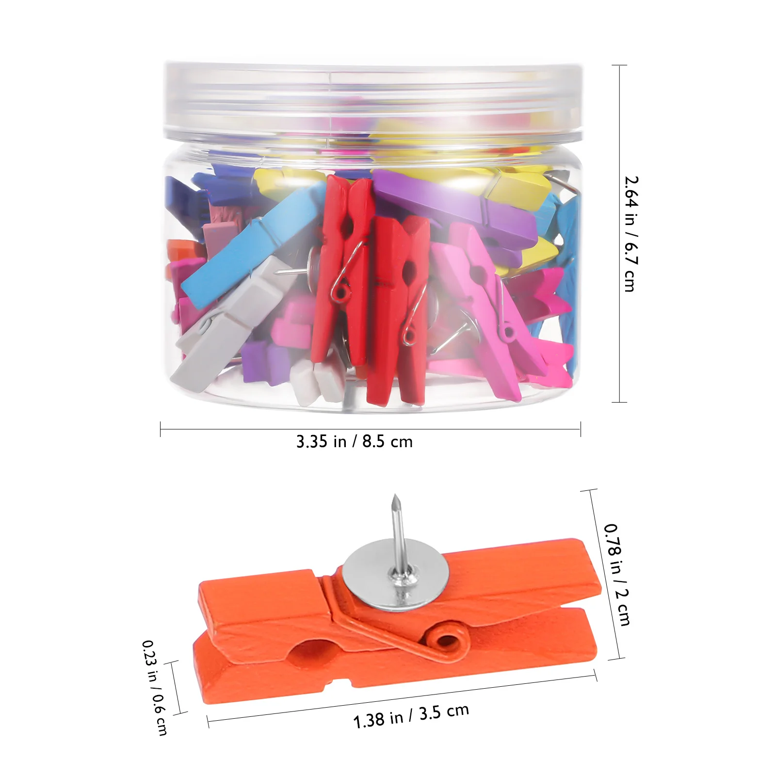 50 قطعة مقاطع دبوس دفع خشبية متعددة الأغراض لوحة الإعلانات دبابيس مسامير الإبهام للوحة الفلين الفصول الدراسية مكتب ديكور المنزل معدن قوي