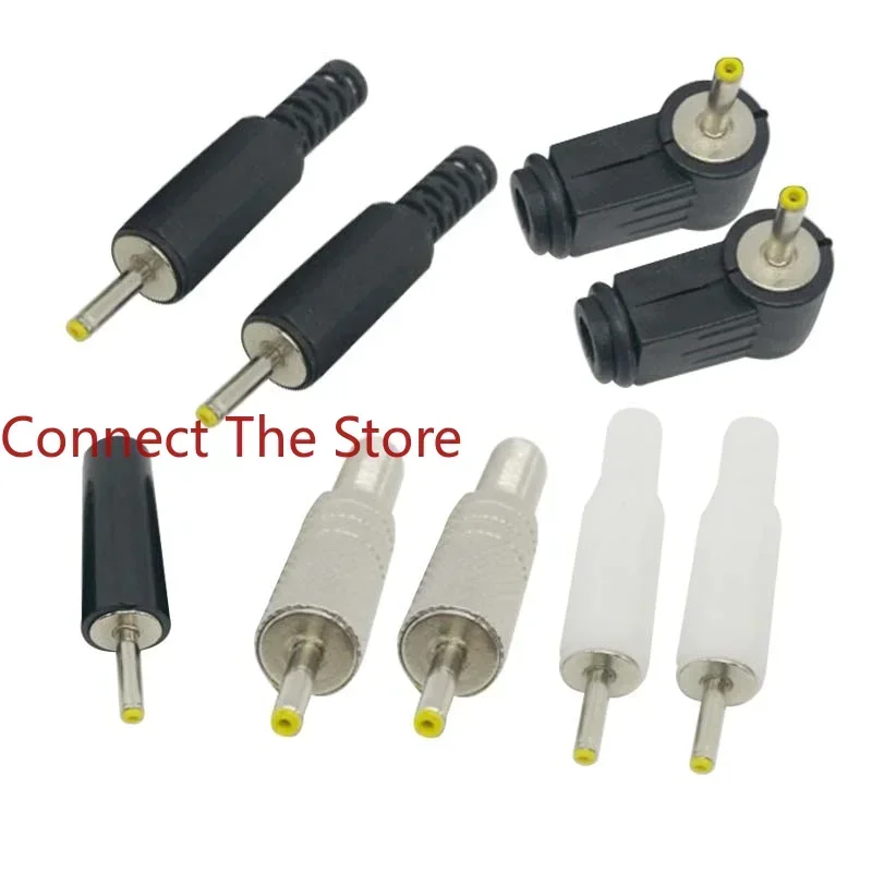 

10PCS DC Power Plug 2507 Metal Cap Tube Soldered Adapter Male Assembly LED 2.5*0.7