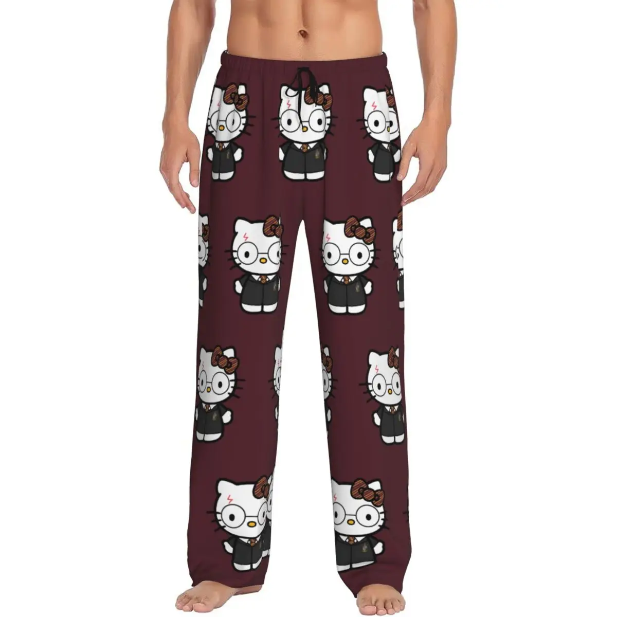 

Мужские пижамные штаны H-Harrys на заказ, одежда для сна Magic School, эластичные штаны для сна с карманами