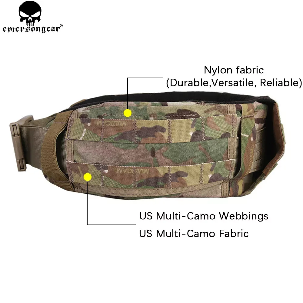 EMERSONGEAR AVS Low Profile Belt Molle Waist Belt Waistband emerson Hunting Accesstories Multi-camo Black Belt EM9295