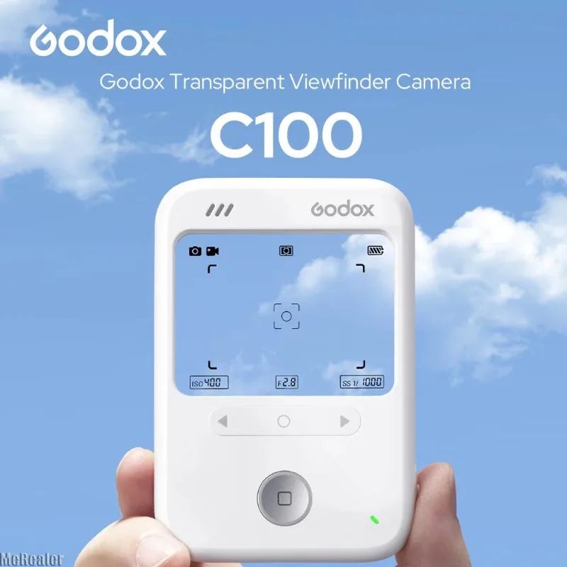 For Mini CCD Godox C100 Portable Vlog Camera Mini Retro CCD Transparent Viewfinder Design 128G Expandable Storage Photo