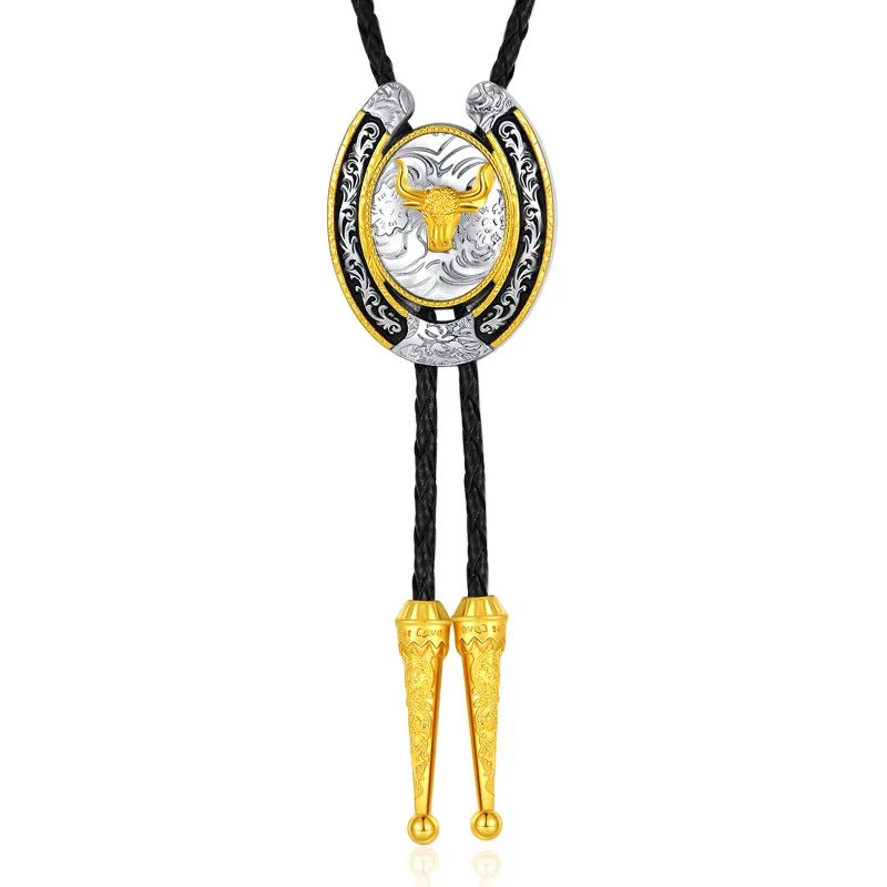 2025La collana con ciondolo AMDH con testa di cervo e lettera con scollatura a ferro di cavallo presenta un design creativo transfrontaliero