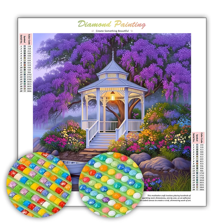 GATYZTORY Diamond Painting Complete Kit Accessories Diamond Art Diamond Rhinestones Paintings Crystal Landscape Decorative Set