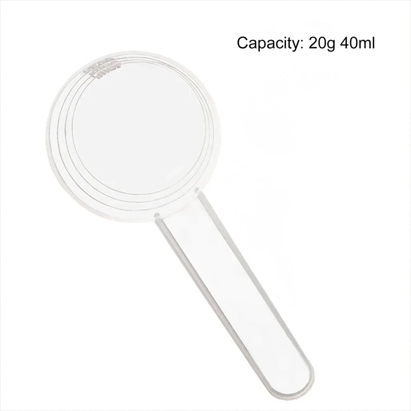 JJTHNCR 40ml 20g flat bottom graduated measuring spoon transparent plastic measuring spoon individually packaged