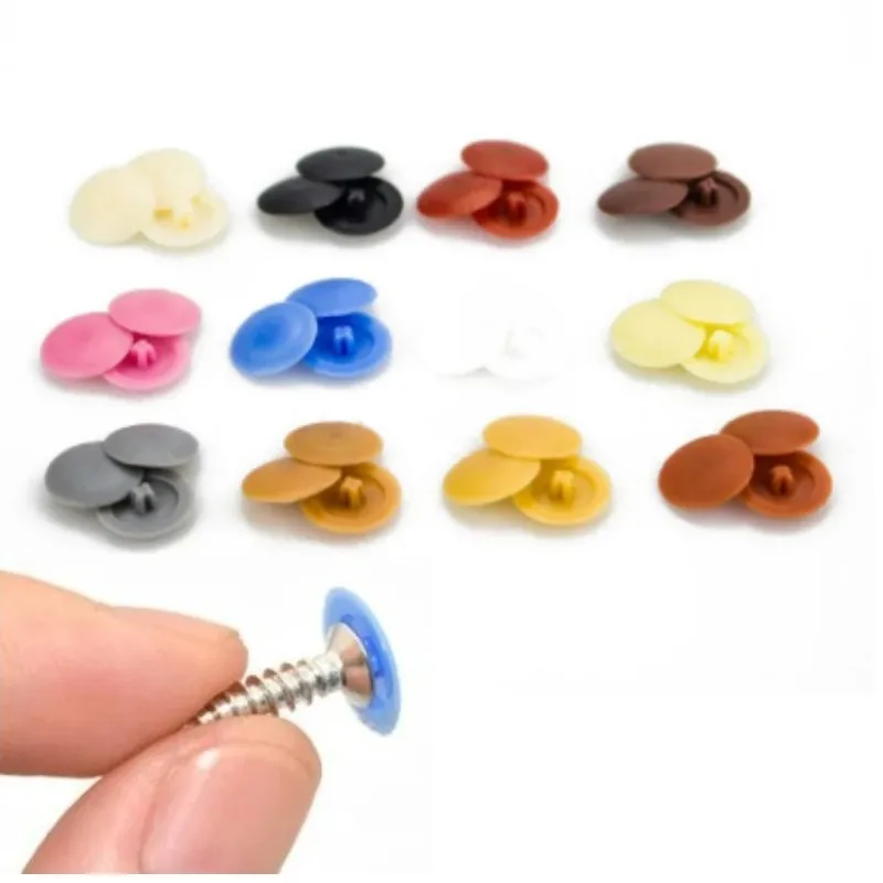 100 Pcs/bag Plastic Nuts Bolts Covers Exterior Protective Caps Practical Self-tapping Screws Decor Cover Furniture Hardware