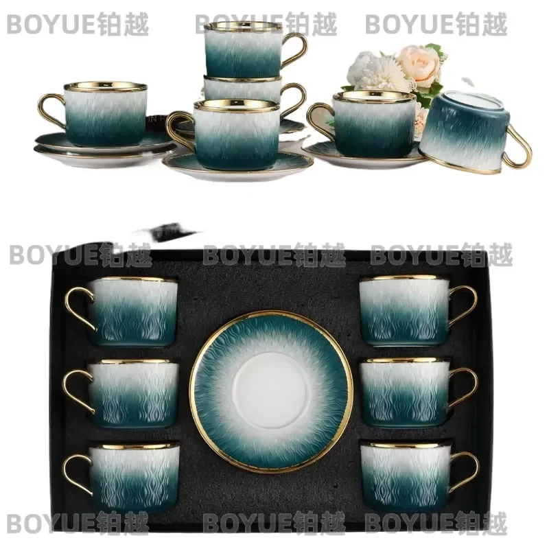 Ceramic Coffee Mug with Handle Office Home Water Cup Gift Box Set Drinking Vessel for Hot Beverages Tea Latte