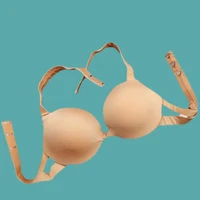 Bailarina de vientre hecha a mano, copa egipcia importada, Color carne de piel con aros, copa de sujetador de rendimiento desnuda recogida