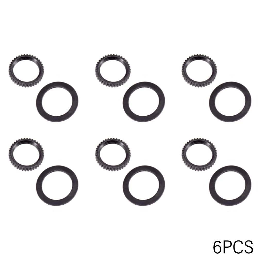6 Set Gitaar Potentiometer Moer En Ring Pickup Keuzeschakelaar Moer Pakking Voor Toonvolume Voor LP Gitaar Vervangende Onderdelen