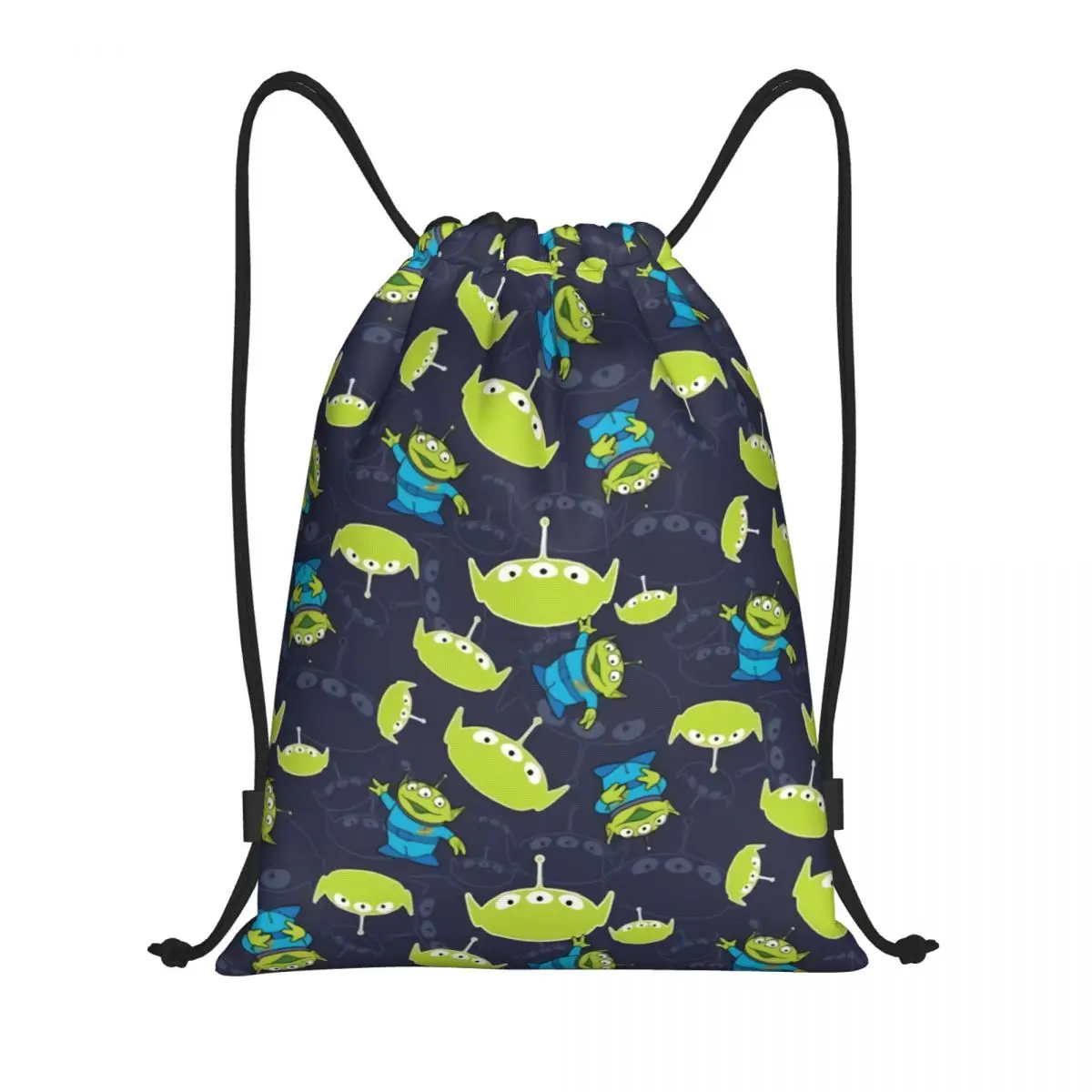 Custom Toy Story Manga Drawstring Bags para Mulheres e Homens, Yoga Mochilas, Sports Gym Sackpack, Aliens Verdes