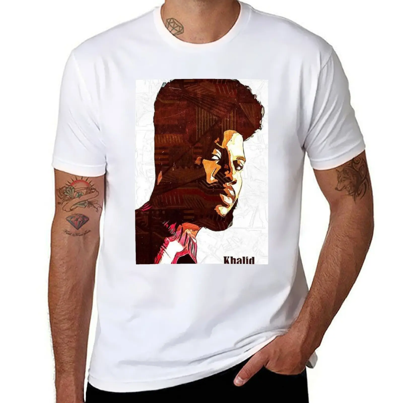 

Khalid Fan Art Poster Wallpaper T-Shirt man t shirt graphic anime tshirt T-Shirt