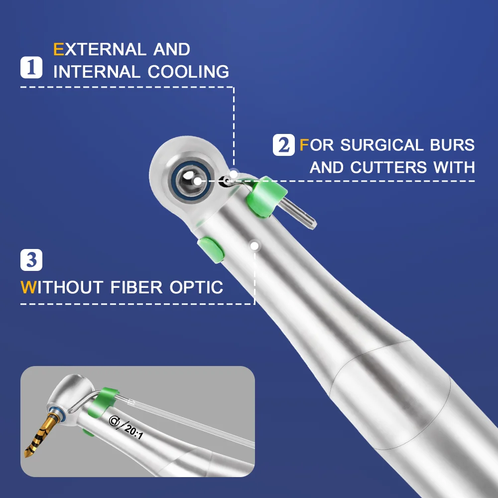 AI-W-SG20 niska prędkość dentystyczna kątnica do zabiegu chirurgicznego z redukcją 20:1 implantu z odłączanymi układ chłodzenia zewnętrznymi