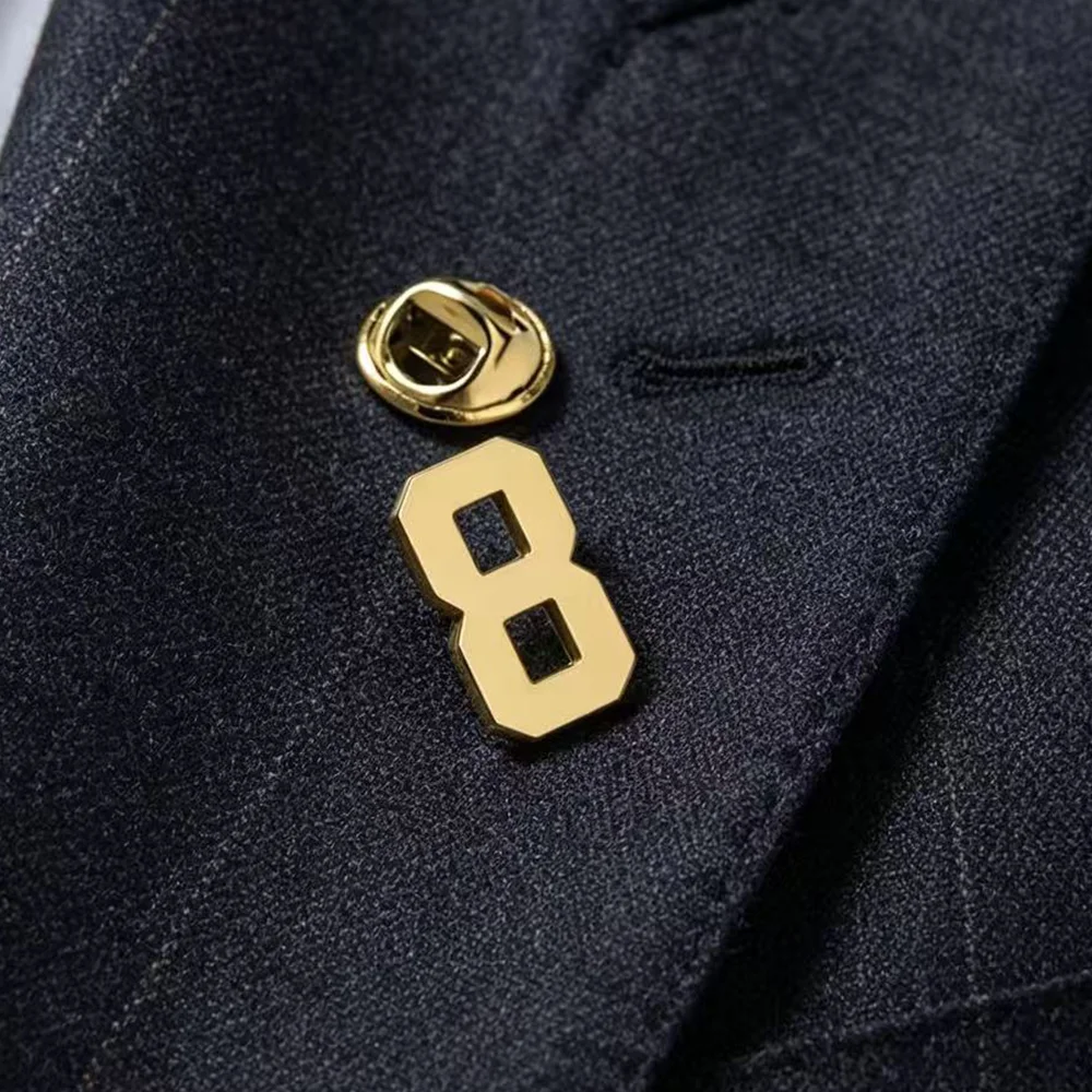 Personalized Custom Brooch, Lucky Number, Sports Jersey Number, Football Fan Number, Age Brooch, Father Boy Gift