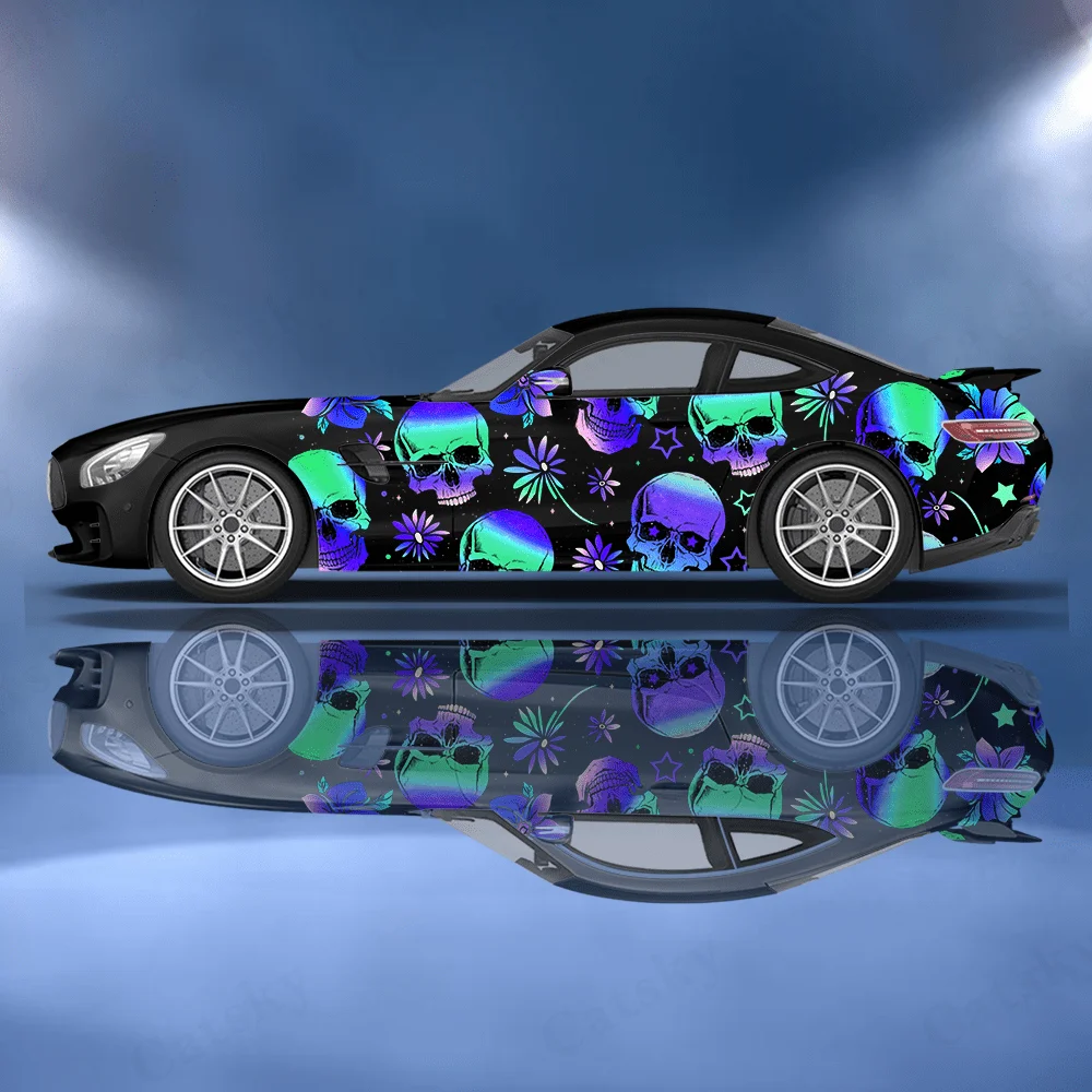 

Colorful Skull Decals for Car, Full Body Sticker To Decorate and Cover Scratches, Waterproof Car Sticker Car Vinyl Wraps