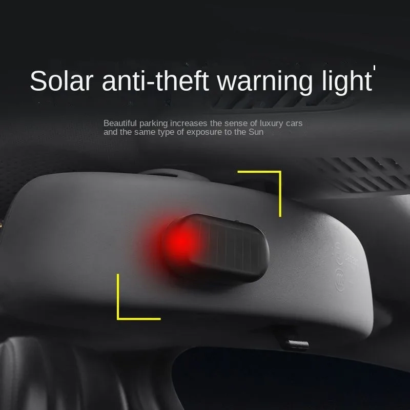 Car solar anti-theft light simulation simulation warning flash alarm decorative light LED in-car induction light automotive acce
