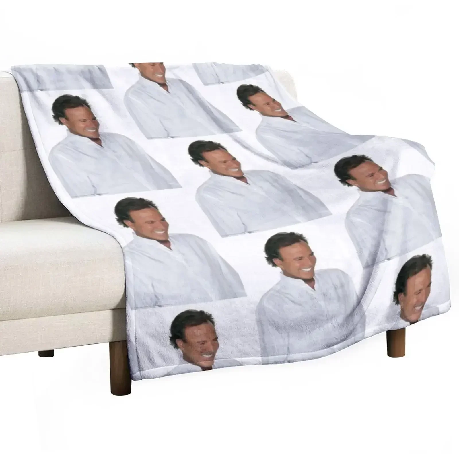 JULIO IGLESIAS T-SHIRT Throw Blanket Portable Lightweight Blanket for Travel Camping