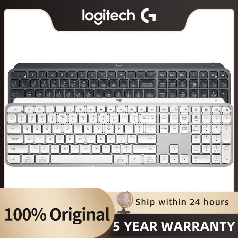 لوحة مفاتيح Logitech MX Keys S اللاسلكية، ملف تعريف منخفض، كتابة سائلة دقيقة وهادئة، مفاتيح قابلة للبرمجة، إضاءة خلفية، بلوتوث #1