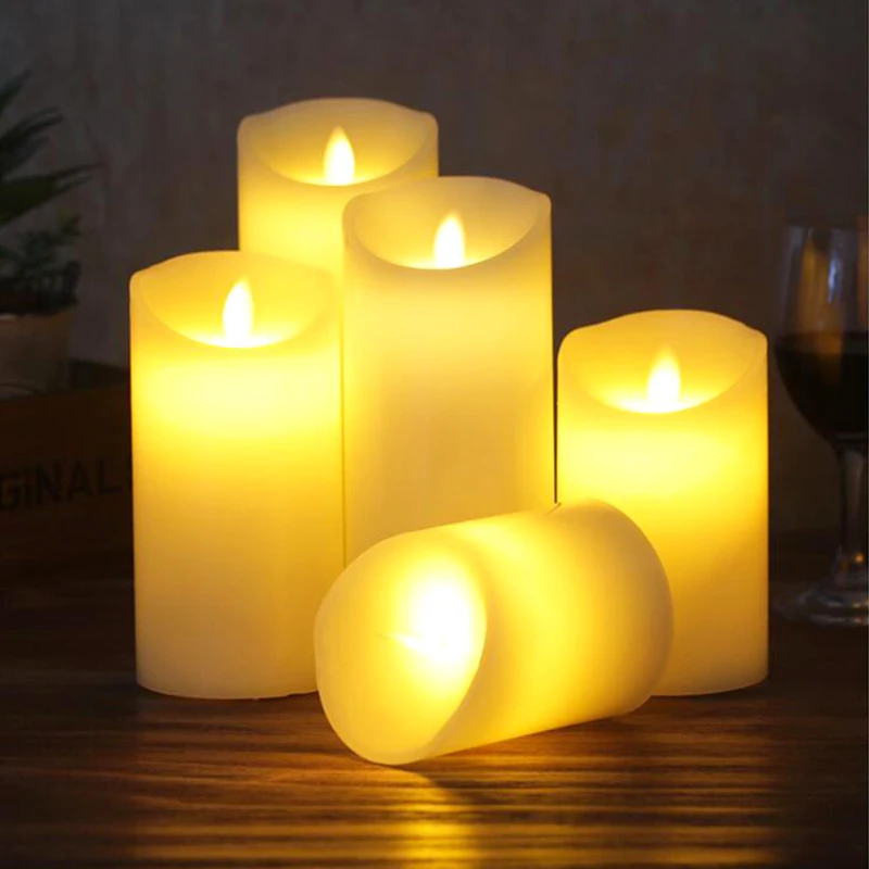 Flameless Candle Light Battery LED Artificial Candle Light with Remote Candlelight Night Light Wedding Birthday Party Decoration