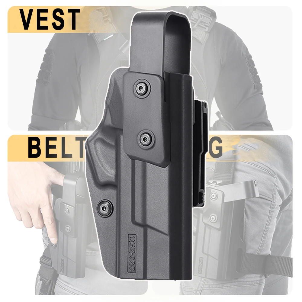 

Tactical Holster 92 92G Thumb Release Holster Airsoft 360 Degree Rotation Universal Quick-Draw Holster for CS Hunting Shooting