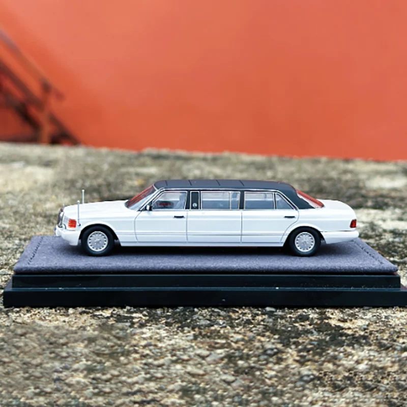 Diecast 1：64 Scale S-Class W126 Stretch Limousine TRASCO 1000 SEL Alloy Car Model Ornament Souvenir Gift Static Display
