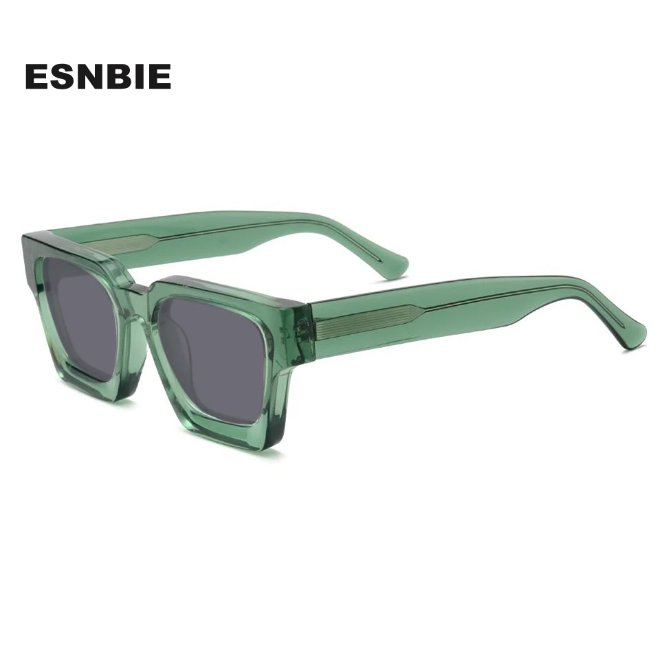 سميكة اليدوية نظارات بمادة الخلات كبيرة مربع النظارات الشمسية النساء فاسق نظارات للقيادة الرجال العلامة التجارية مصمم Oculos دي سول UV400 #2