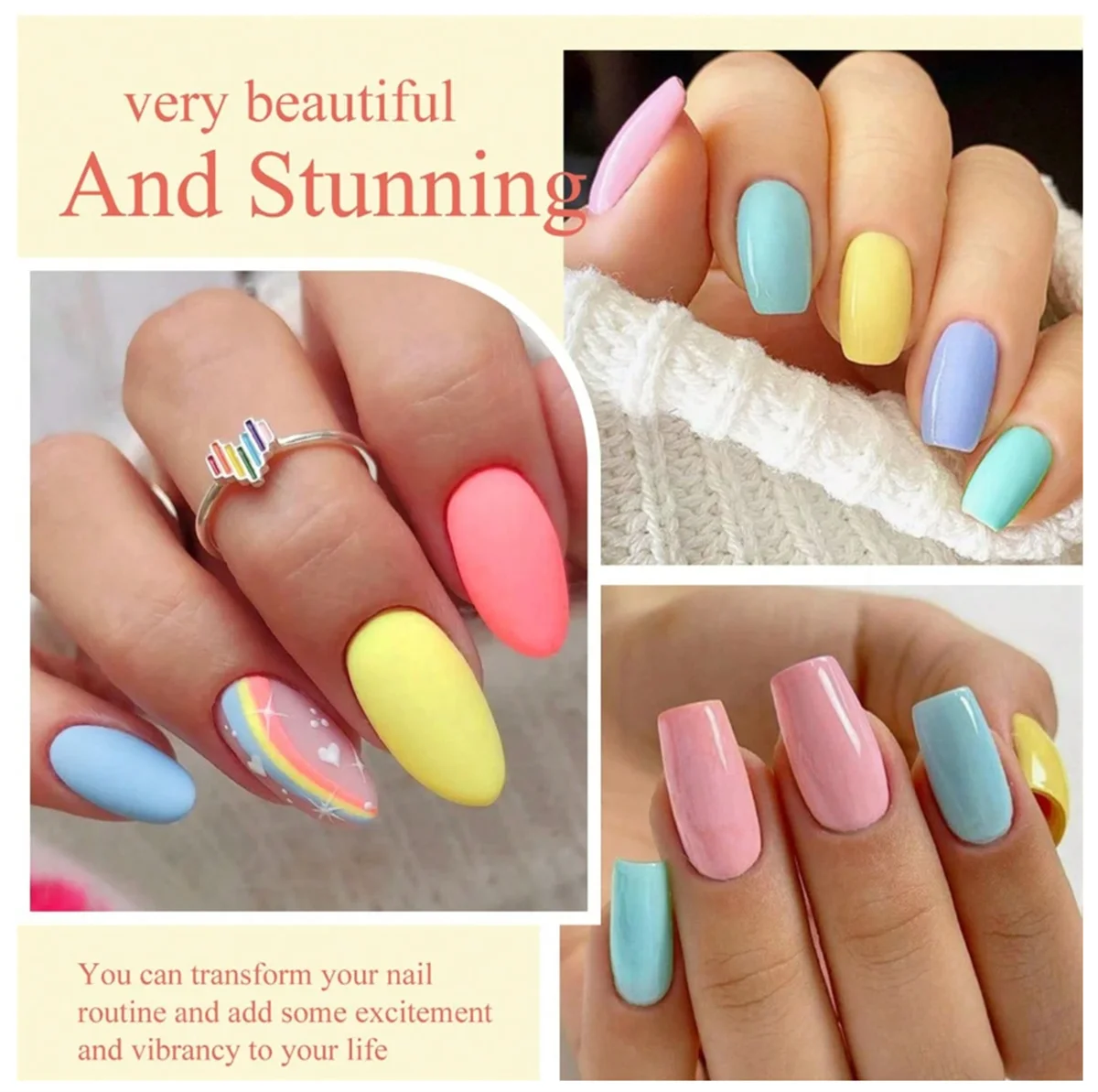 6pcs Gel Nail Polish Set HEMA Free 7ml Semi Permanent Soak Off UV Gel Varnish Nail Art Decoration Christmas Nails Nail Supplies image 4