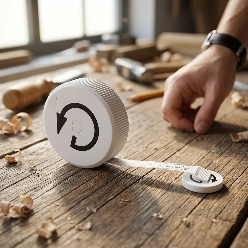 Magnetic Tape Measure 8cm Compact Size Plastic Body with High Contrast Markings for Easy Reading in Any Lighting Condition