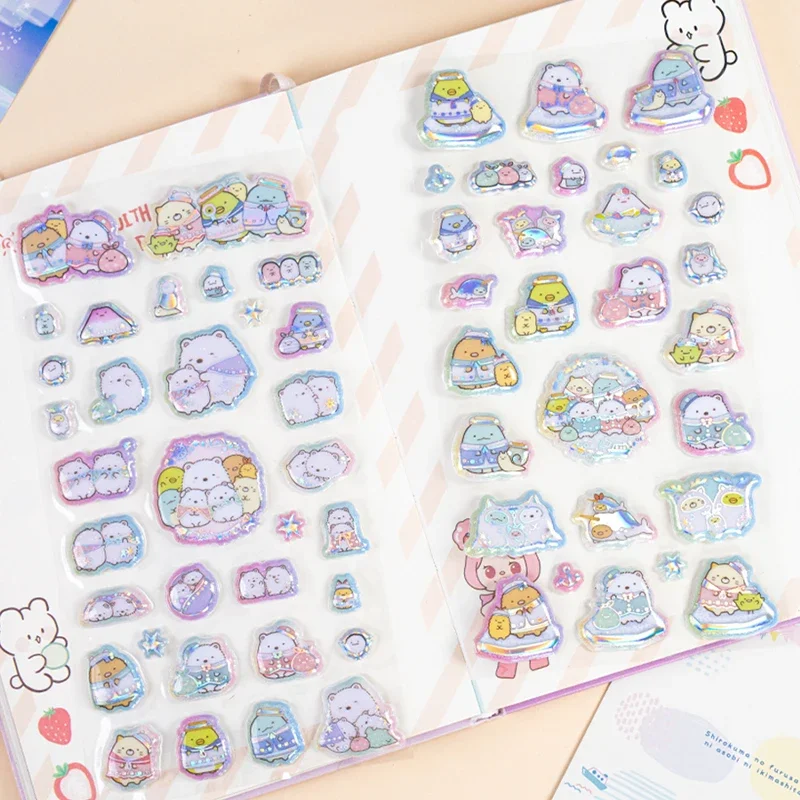 2 шт. наклейки с героями мультфильмов Sumikko Gurashi- 3D пухлые DIY декор для журнала милые школьные канцелярские принадлежности