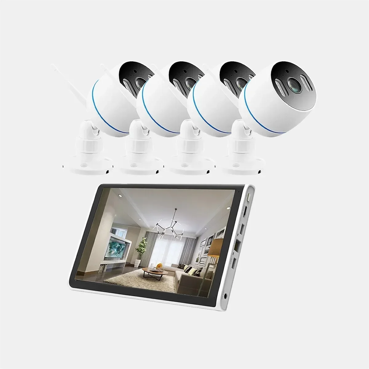 2026/2.0MP IP WIFI Camera With 10 Inch Screen LCD NVR Kit Security System 1080P Wireless CCTV Camera Video Surveillance