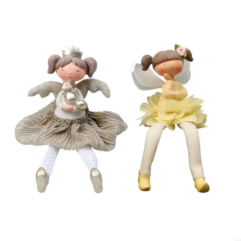 62KD Long Leg Girl Statue Figurine Home Farmhouses Tiered Tray Decorations Gift
