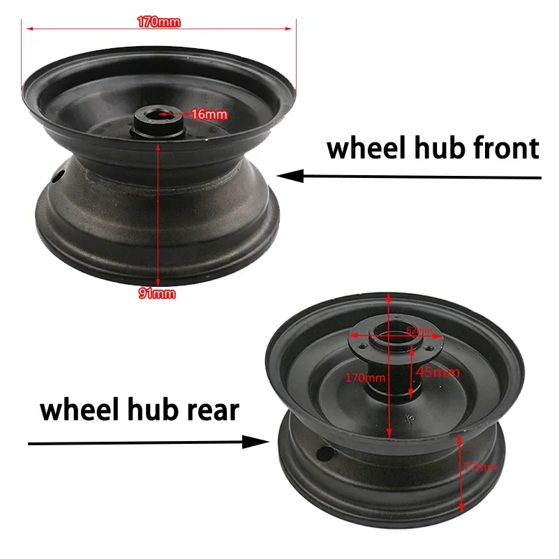 6-inch wheel hub for 145/70-6 tire parts Mini ATV, motorcycle Go Kart, Buggy, razor, Scooter, lawnmower