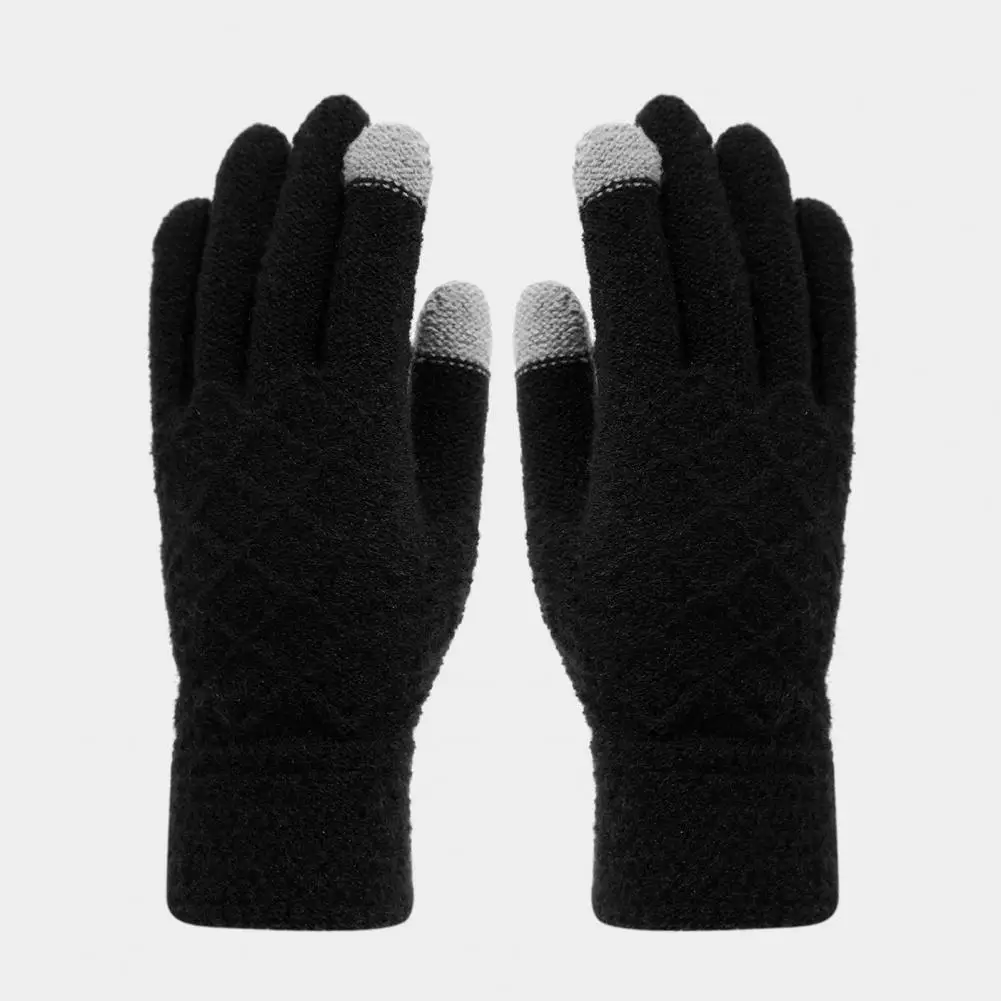 Comfortable Winter Set 3pcs Women Winter Accessories Set Plush Ball Brimless Hat Long Scarf Touchscreen Gloves for Weather Hat