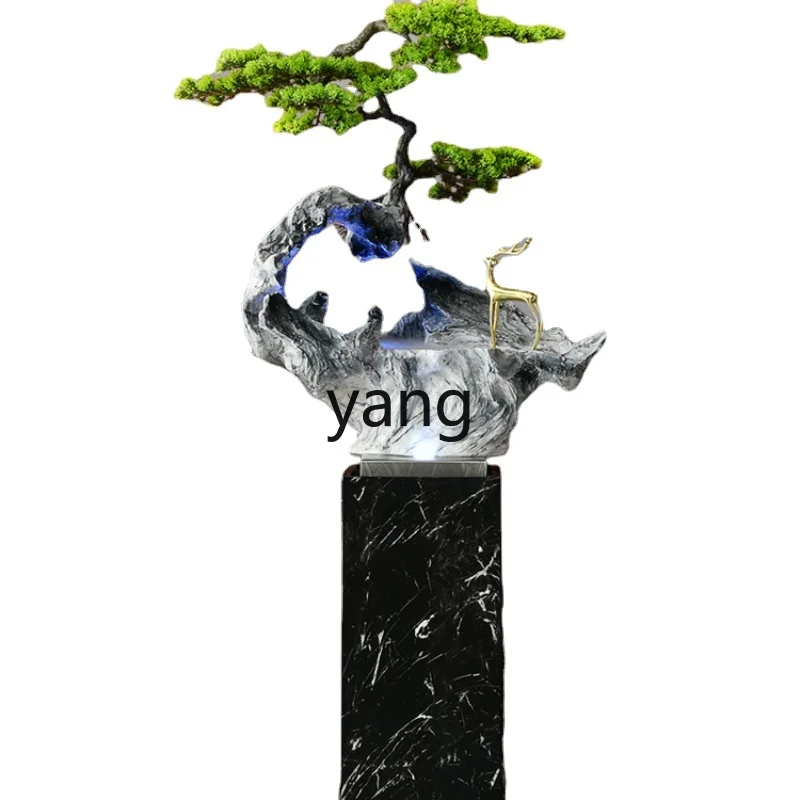 LTT  Light Luxury Welcome Pine Rockery Landscape Water Floor Circulating Water Fountain