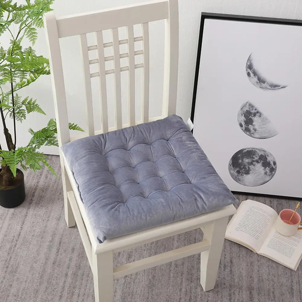 Seat Cushion for Long Sitting Cushion for Extended Sitting Comfortable Square Chair Cushion with Seat Straps Strong Resilience