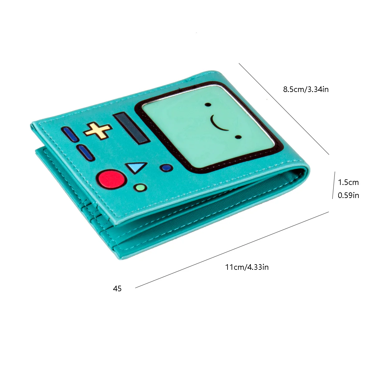 محفظة شاشة ألعاب مستقلة قابلة للطي باللون الأخضر عالية الجودة مع حامل بطاقات منقوش عصري ومقعد لبطاقة الهوية #6