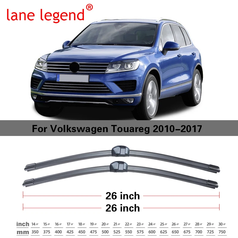 Set spazzole tergicristallo anteriore e posteriore per VW Touareg 2010-2017 2011 2012 2013 2014 parabrezza parabrezza finestra anteriore 26 \