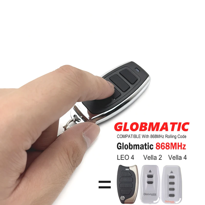 لجهاز التحكم عن بعد لباب المرآب Globmatic Vella 2 4 LEO4، رمز الدوران Globmatic 868 ميجا هرتز، جهاز التحكم عن بعد لفتح البوابة