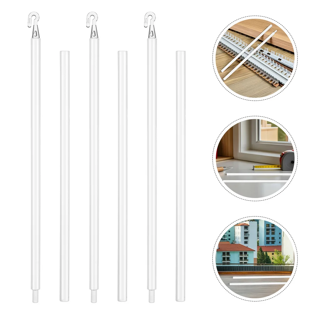 

4Sets Vertical Blind Rod Replacement Plastic Window Blind Wand 24 Inch Curtain Tilt Rod Accessories Window Accessories