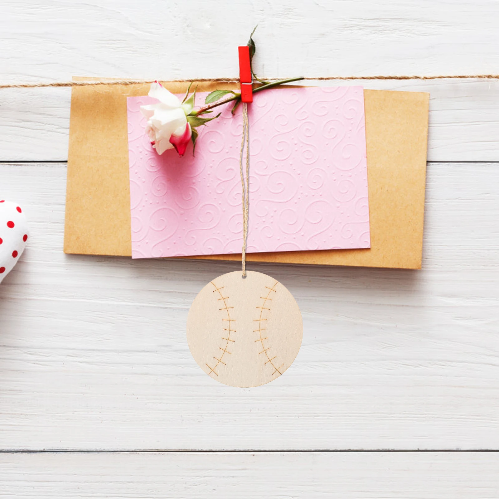 

10Pcs Unpainted Wood Sports Ball Cutouts Wooden Chips Blank Slices DIY Craft Supplies DIY Painting Decoration for Weddings