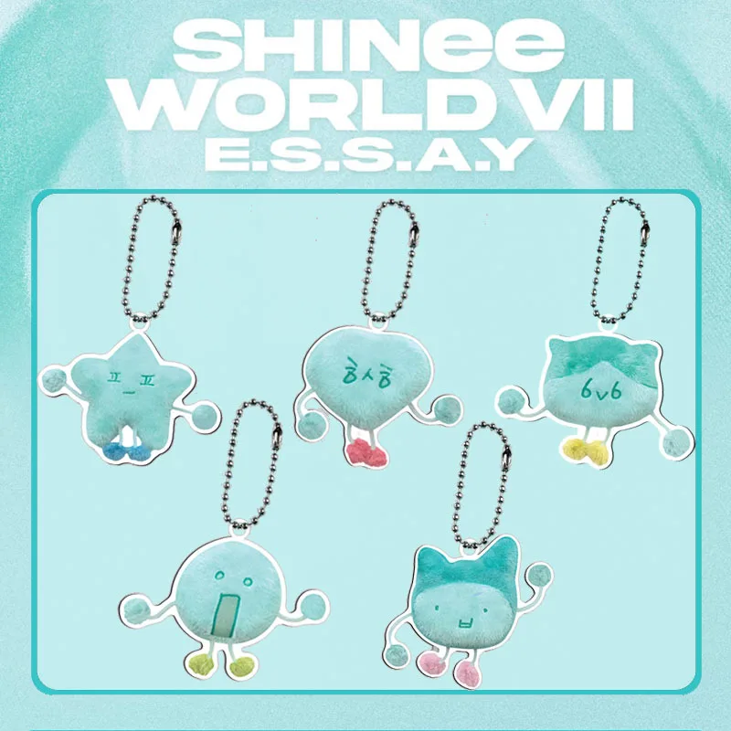 Kpop SHINee 7. ° concierto cadena de cuentas llavero de dibujos animados bolso dijes llavero colgante Onew Jong Hyun Fans regalos colección Accesorios