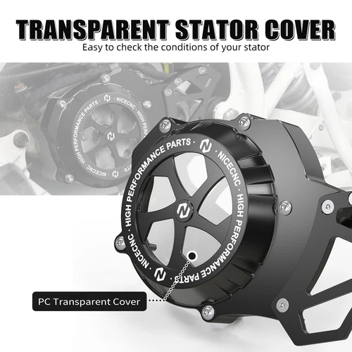 Imagen 2 del producto NICECNC ATV motor lado izquierdo transparente estator piñón cubierta protector para Yamaha Blaster 200 YFS200 1988-2006 YFS200SE piezas