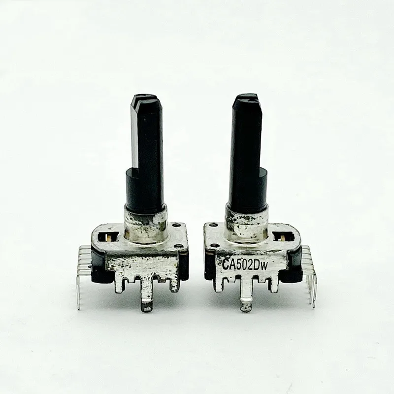 2 Piece RK12 Type A5K CA502Dw Stereo Channel Vertical Mixer Volume Potentiometer With Midpoint D Shaft Length 23mm 6-Pin