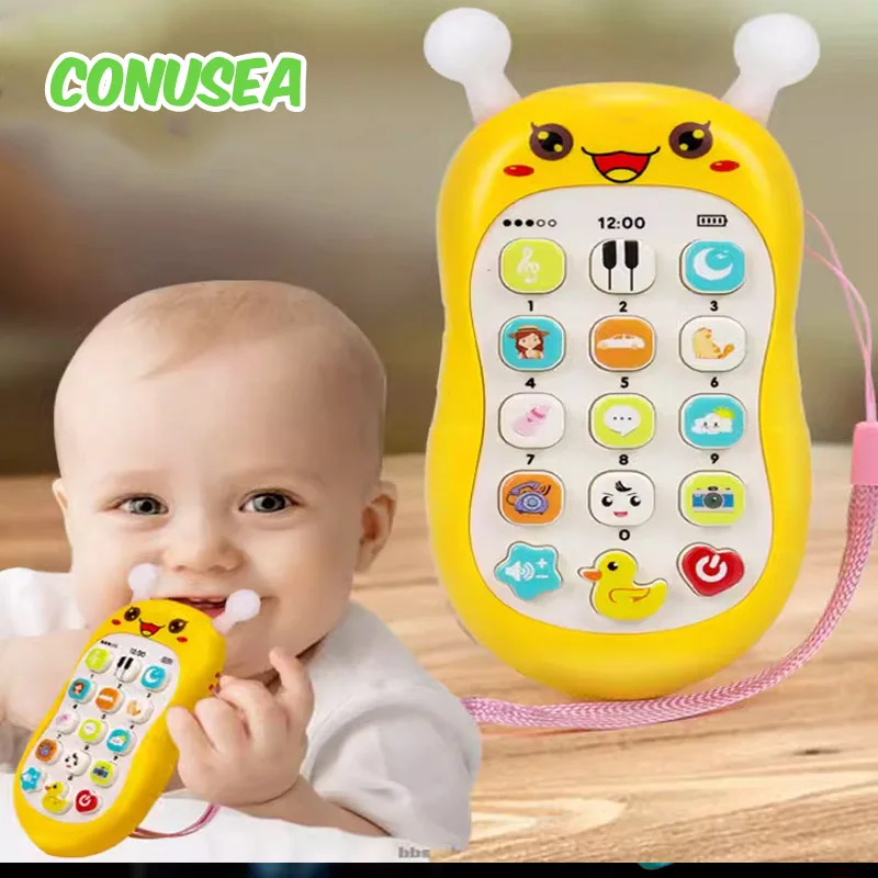 Baby Mobile Phone Infant Early Education Telephone Learning Machine Cartoon Cute Bite Intellectual Phones Children 0-3 Years Old