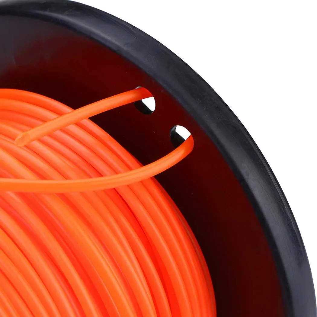 Round Brushcutter Trimmer Cord Line Wire 2.7mm Orange Electric Lawn Mower Nylon Cable Spare Parts Garden Tools Accessories