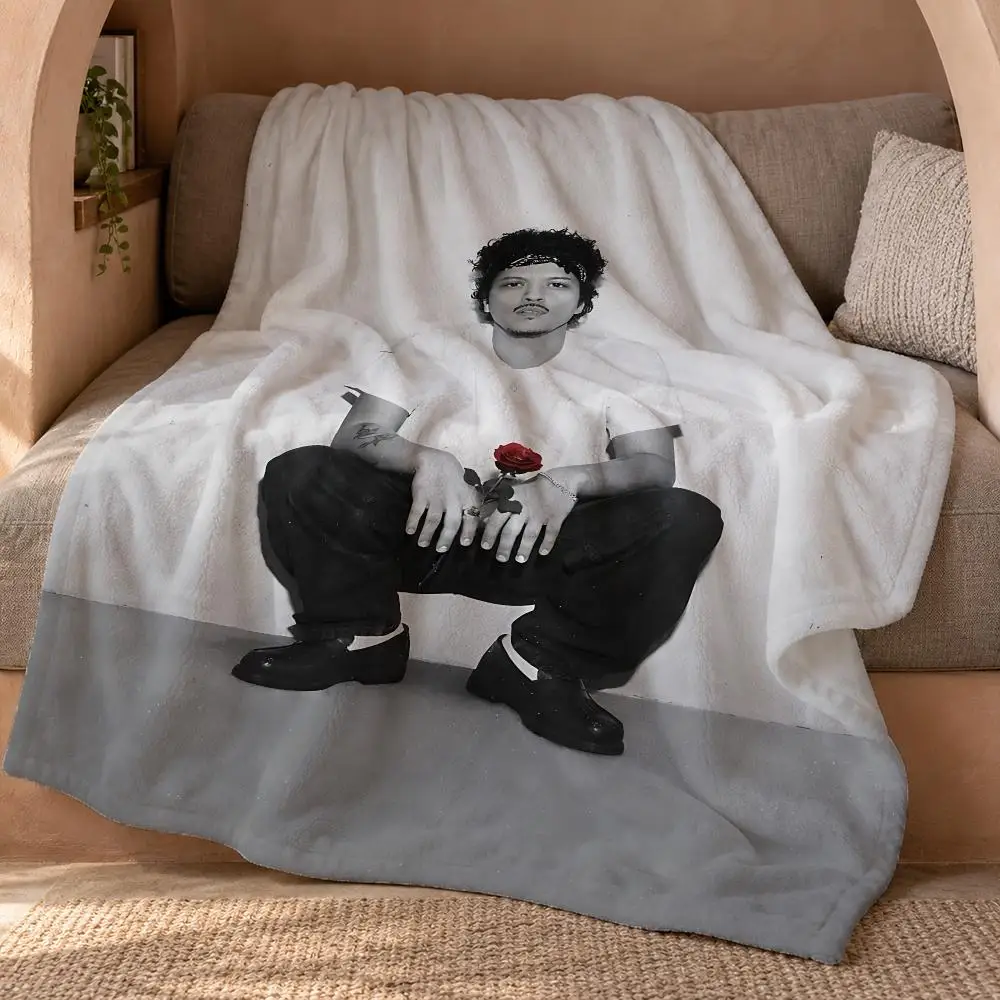 Singer Bruno Mars Album The Romantic Throw Double Sided Flannel Throw Blanket Soft Travel Camping Sofa Bed Home