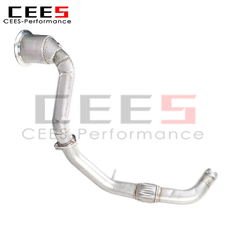 🔥CEES Exhaust Downpipe With Front Pipe for Porsche Panamera 971 3.0T 2017-2018 Free Flow Downpipe Stainless Steel Exhaust Pipes