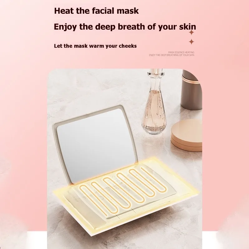 【ORNAMENT】Smart Constant Temperature Heater Heating Facial Mask Machine-Multifunctional With Mirror-Portable For Travel Design