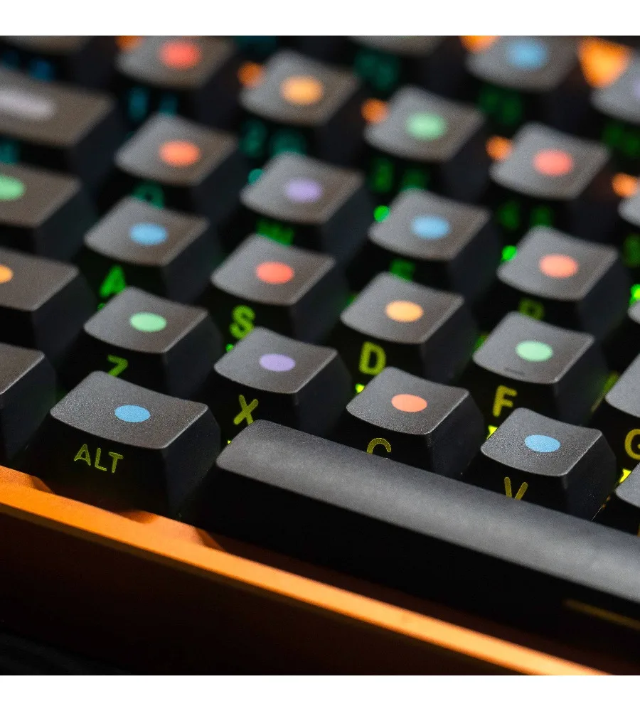 Dot Side-Through Keycap Replica Simple Front No Characters PBT Hot Sublimation Original Factory-Adapted Mechanical Keyboard