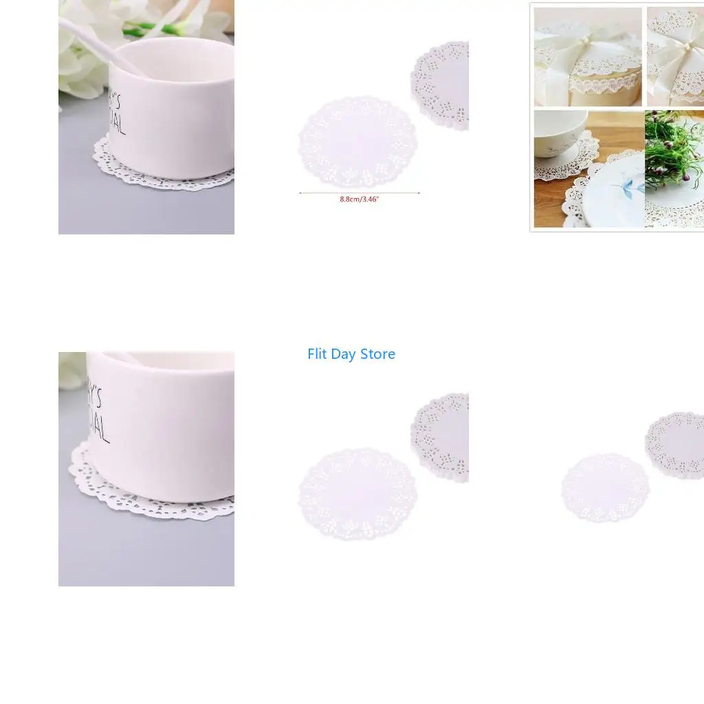 F92C Lace Coasters Set of 100 Baking Dessert Decorating
