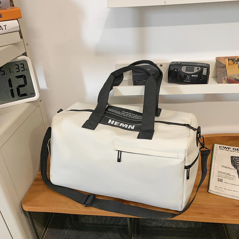 

Casual Solid Sewing Thread Travel Duffels Large Capacity Fashion 2025 High Quality Bags for Women Zipper Oxford Travel Bags