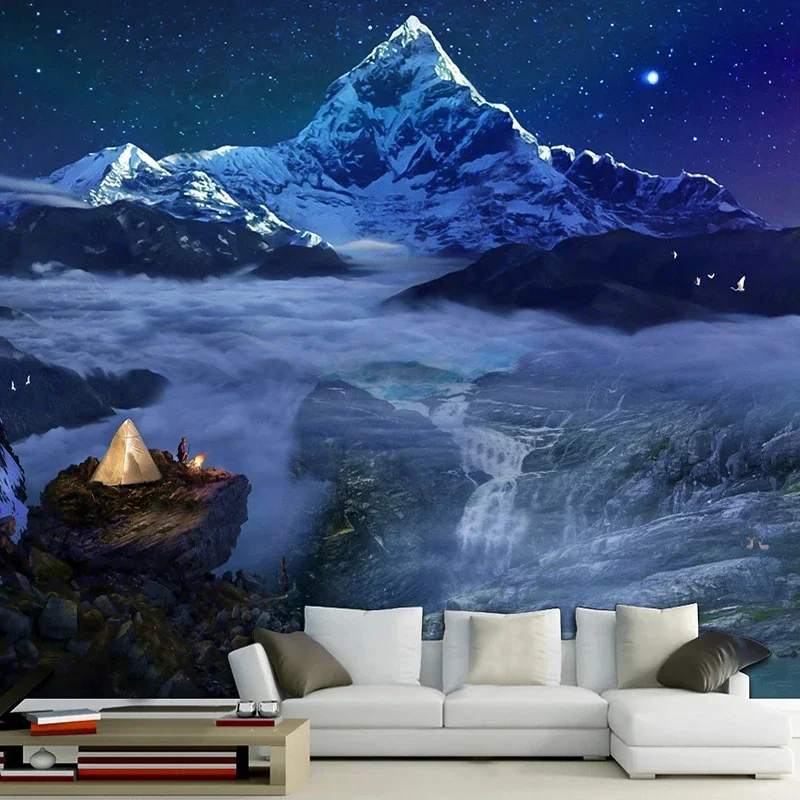 

Custom 3D Mural Wallpaper Starry Sky Artistic Conception Scenery Photo Wall Paper Home Decor Living Room Bedroom Sofa